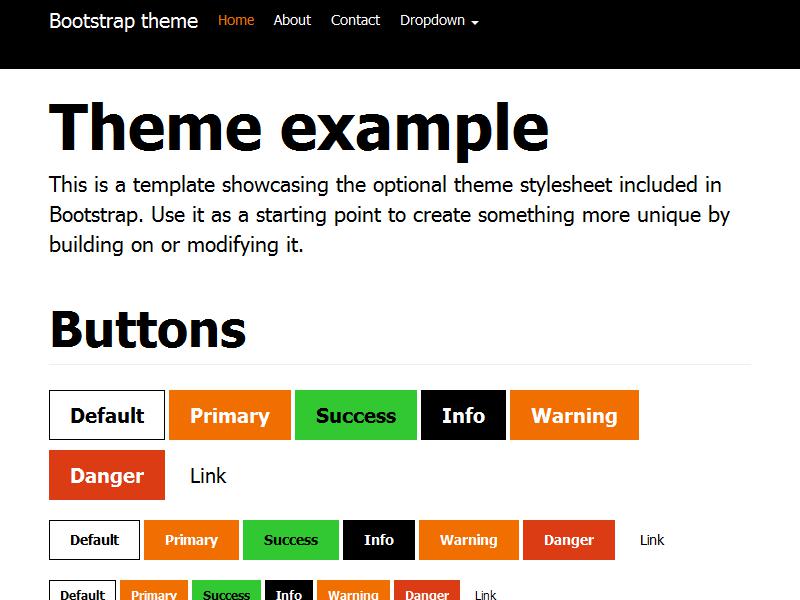 Bootstrap theme example