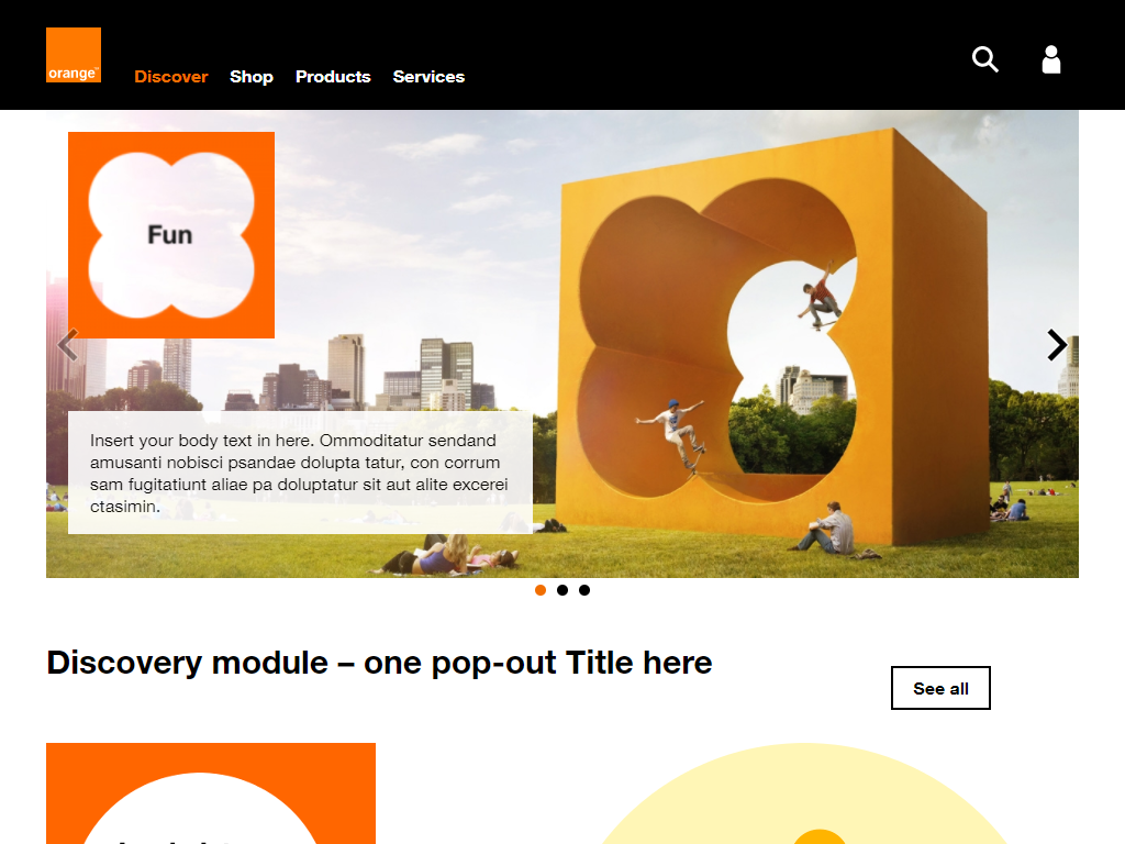 Orange homepage screenshot