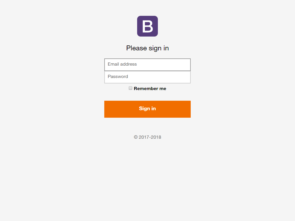 Sign-in screenshot