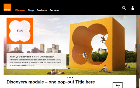 Orange homepage screenshot