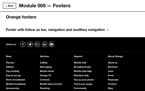 Footer screenshot