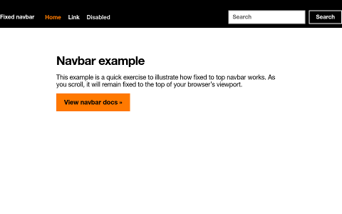 Navbar fixed screenshot