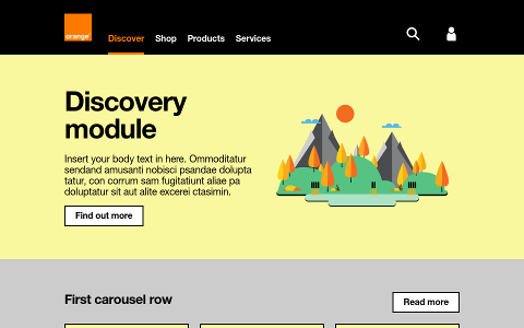 Orange homepage screenshot
